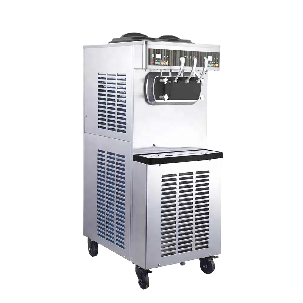 Maquina de Helado Suave & Frozen Yogurt de 3 Boquillas de piso - S970F